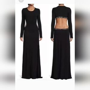Ramy Brook Dress Emory - Elegant Black Gown With  Rhinestones Size 12 MSRP $698